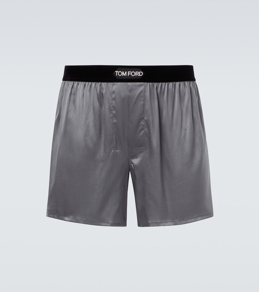TOM FORD Tom Ford Logo silk-blend boxer briefs　Tom Ford ロゴ シルクブレンド ボクサーブリーフ