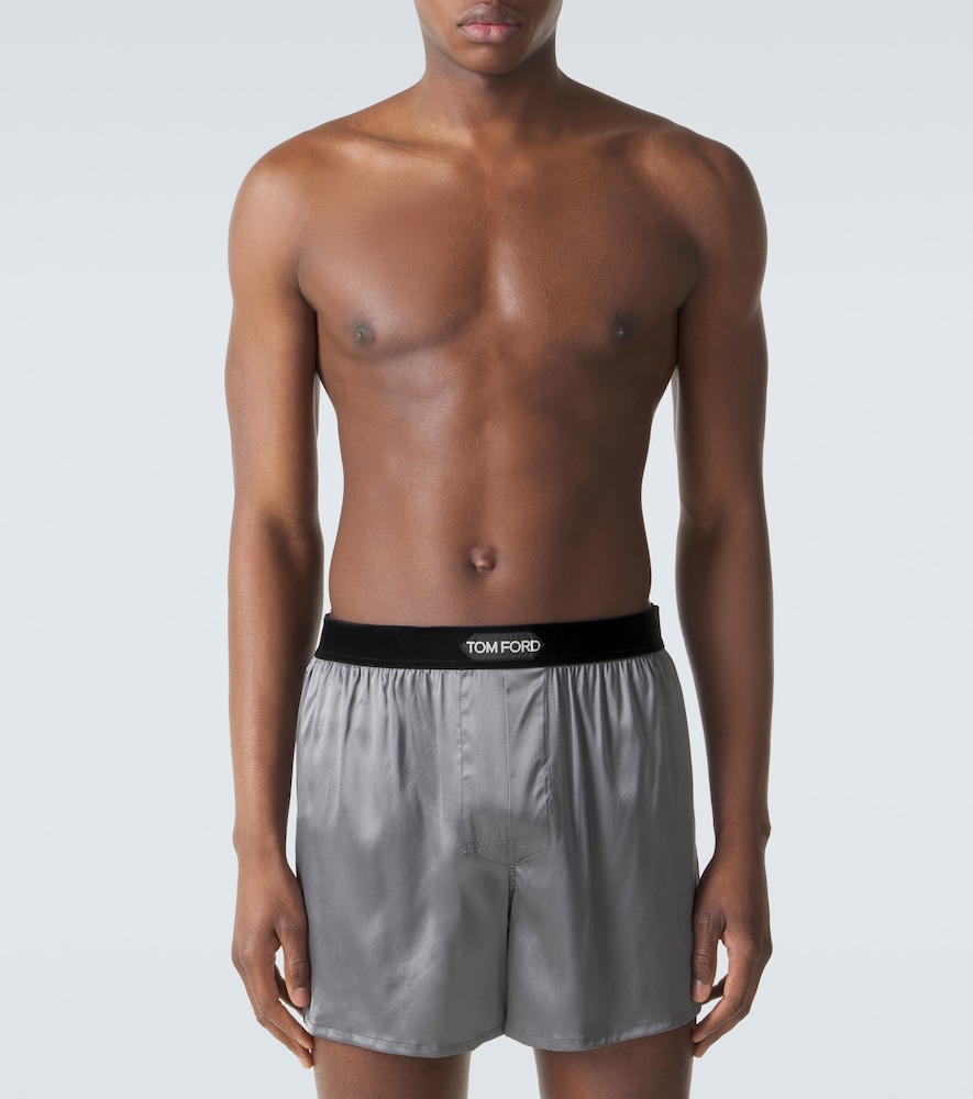  Tom Ford Tom Ford Logo Silk-blend Boxer Briefs 