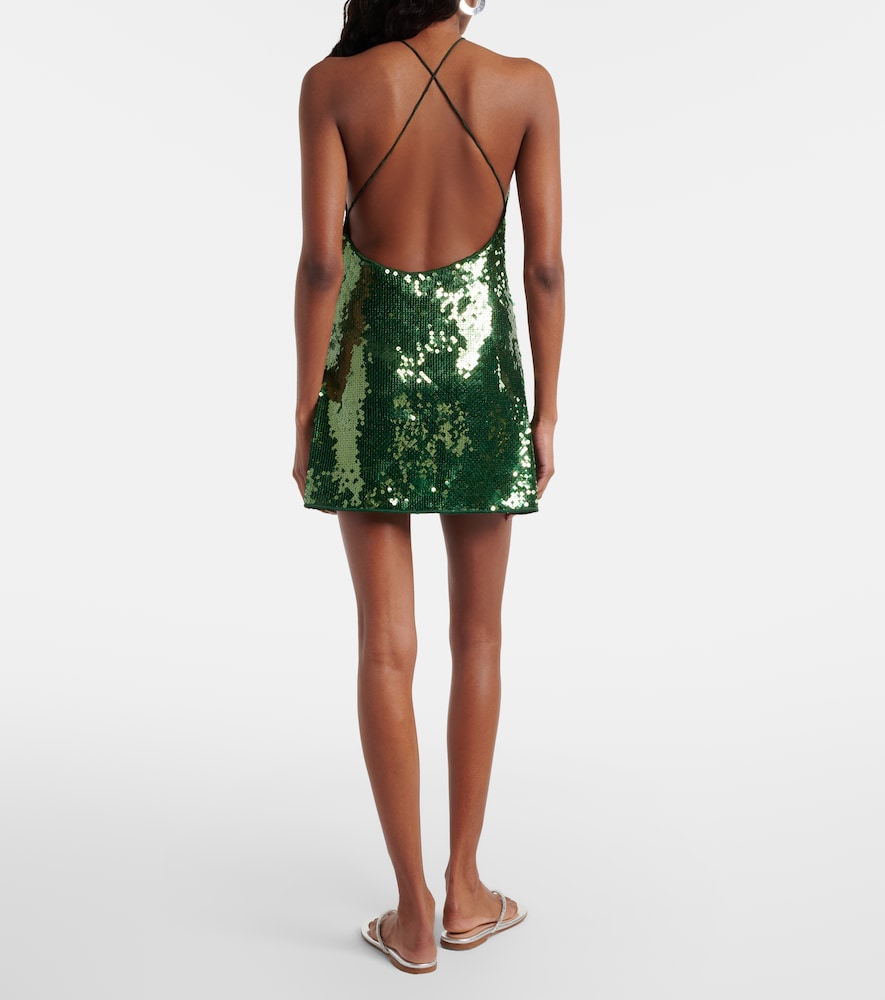  Oseree Osã©ree Marylin Sequined Halterneck Minidress 