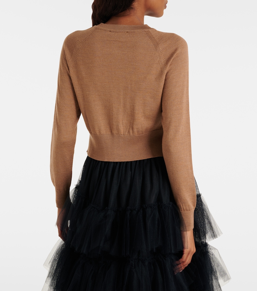  Simone Rocha Simone Rocha Cardigan Aus Wolle Und Seide Mit Kristallen 