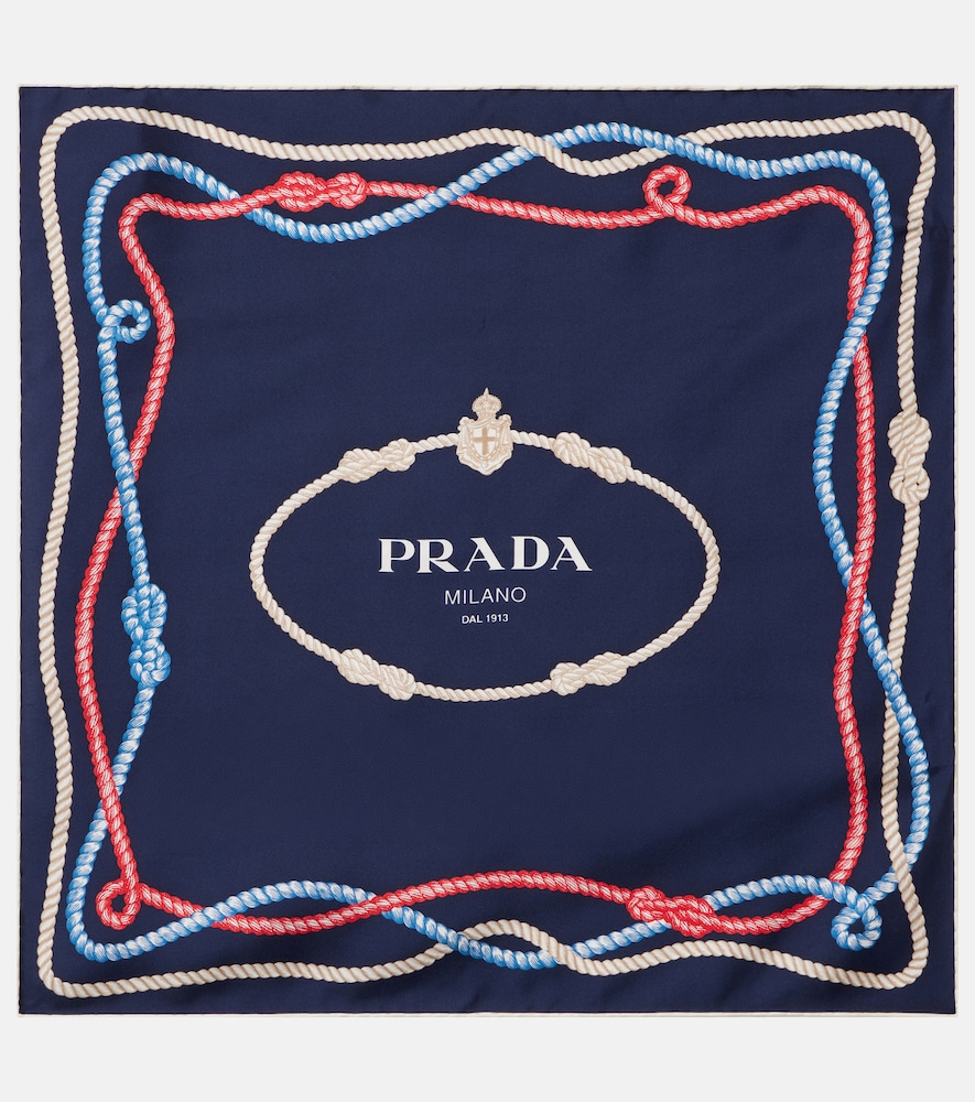 Prada Printed silk twill scarf