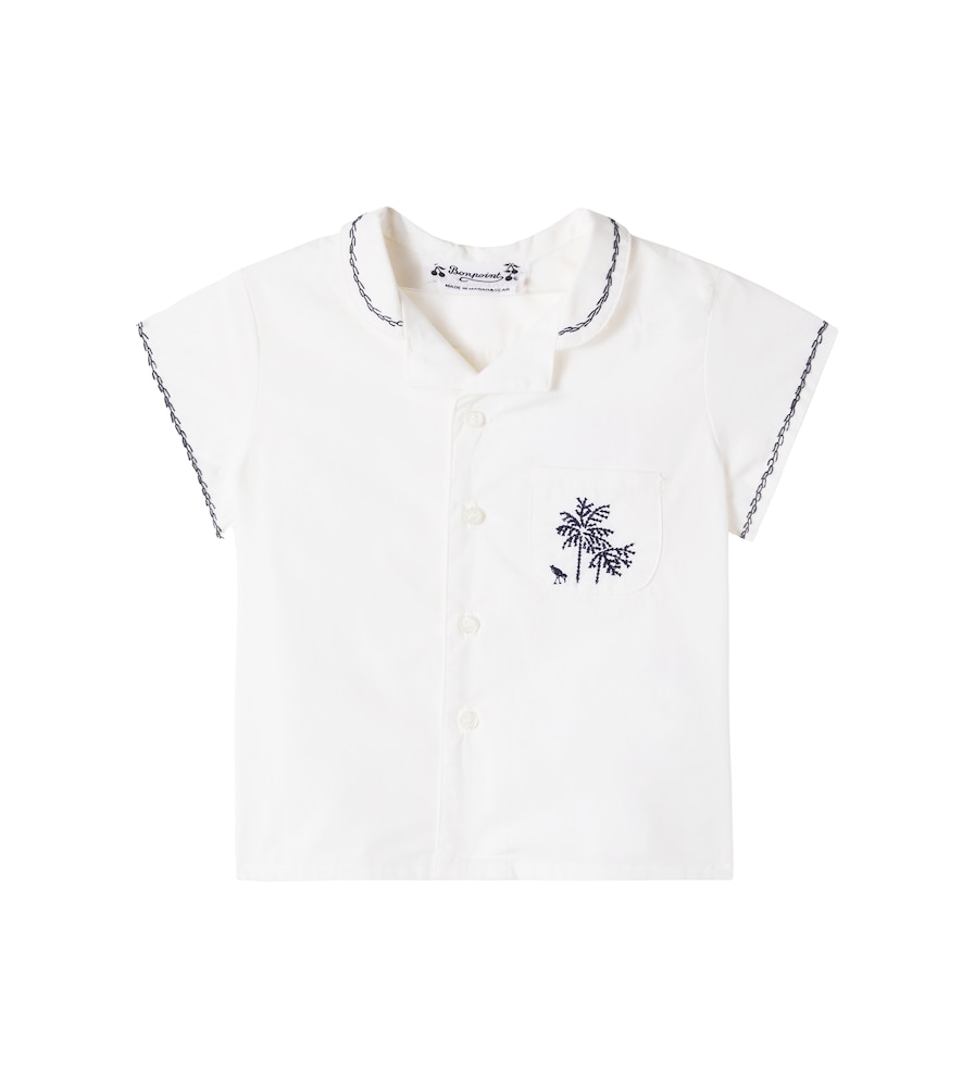 Bonpoint White Baby Lennard Embroidered Cotton Shirt M Size 24 - Mytheresa