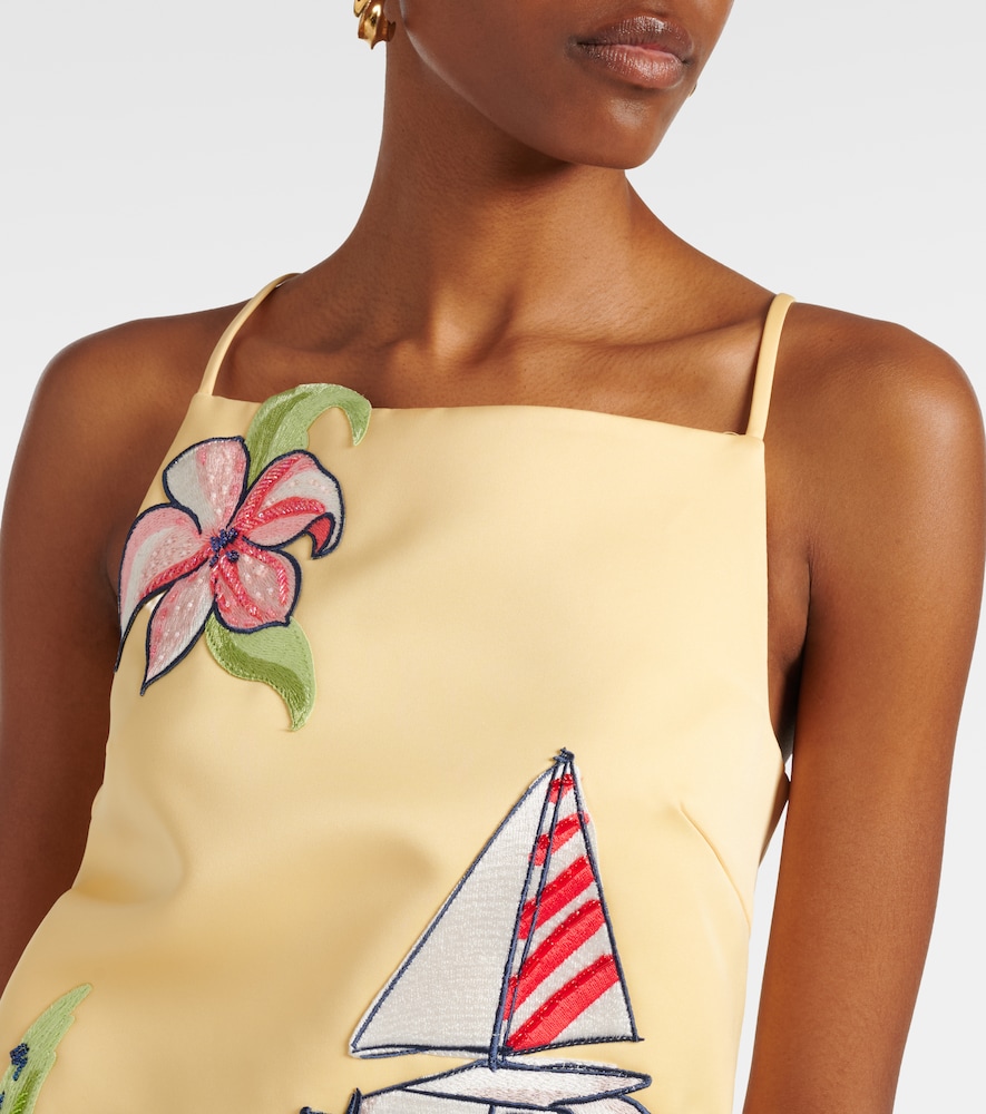  Leo Lin Leo Lin Leia Beaded Patch-applique Minidress 