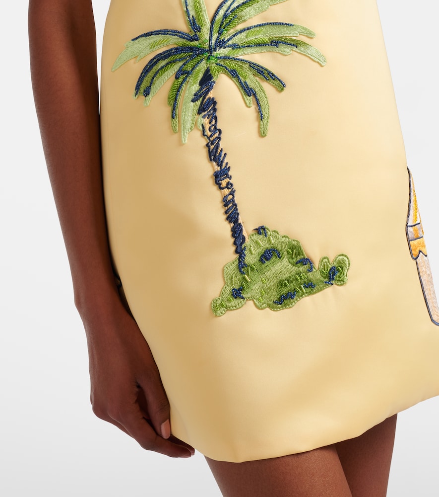  Leo Lin Leo Lin Leia Beaded Patch-applique Minidress 