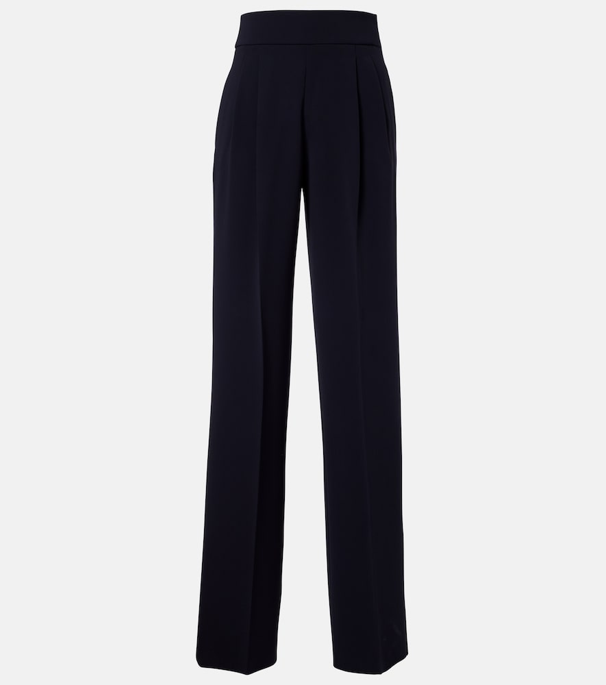 Pantaloni dritti in cady plissÃ©