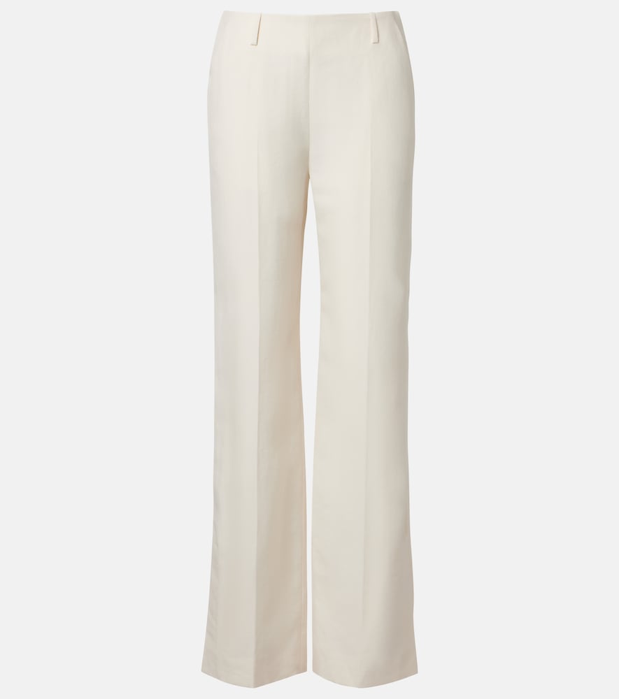 Khaite Grenare Straight Pants In Neutral