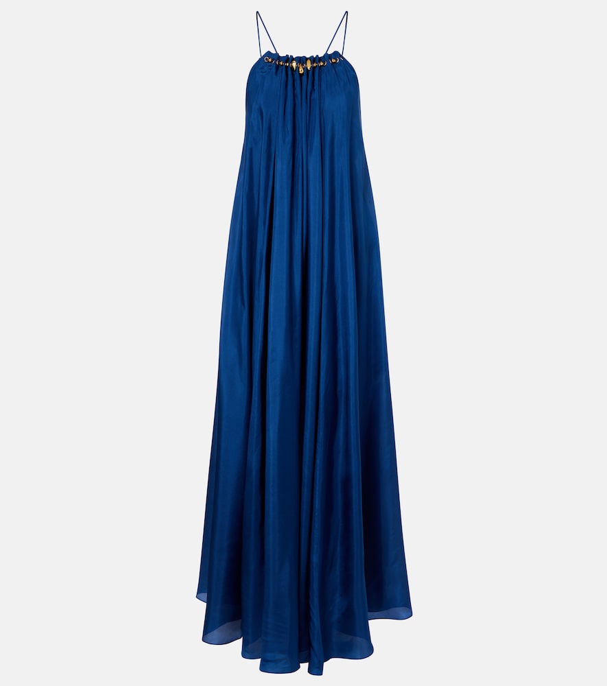 Zimmermann - Aster Gathered Bead Maxi-Kleid - Dresses - Damen - Blau - M - Bild 3