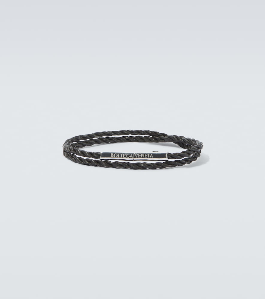 Bracciale in pelle e argento sterling