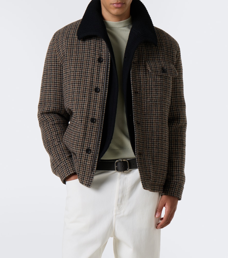 Norfol Checked Wool-Blend Overshirt