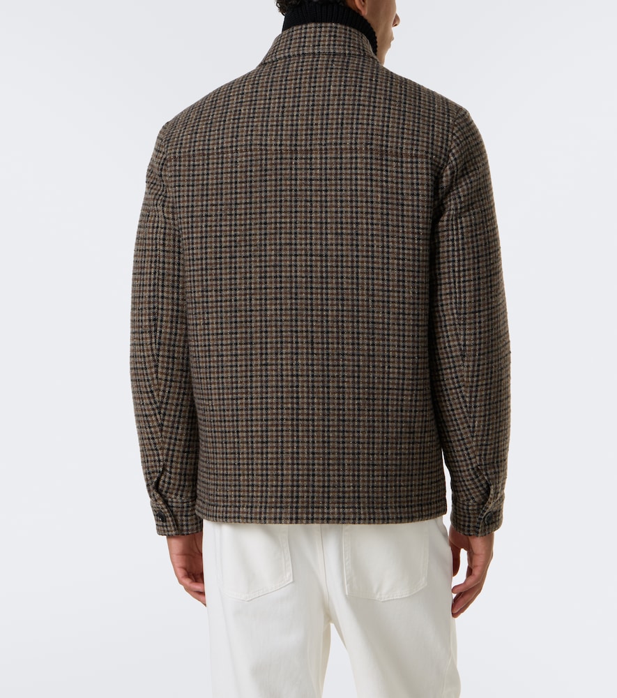Norfol Checked Wool-Blend Overshirt