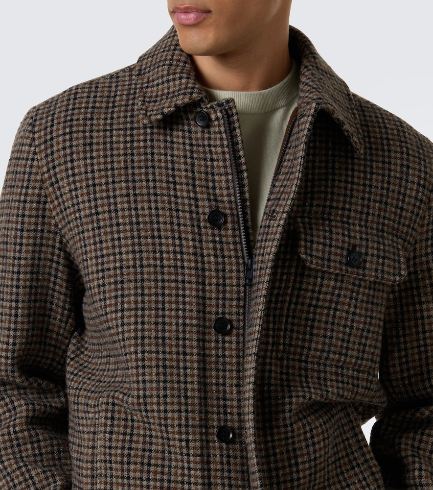 Norfol Checked Wool-Blend Overshirt