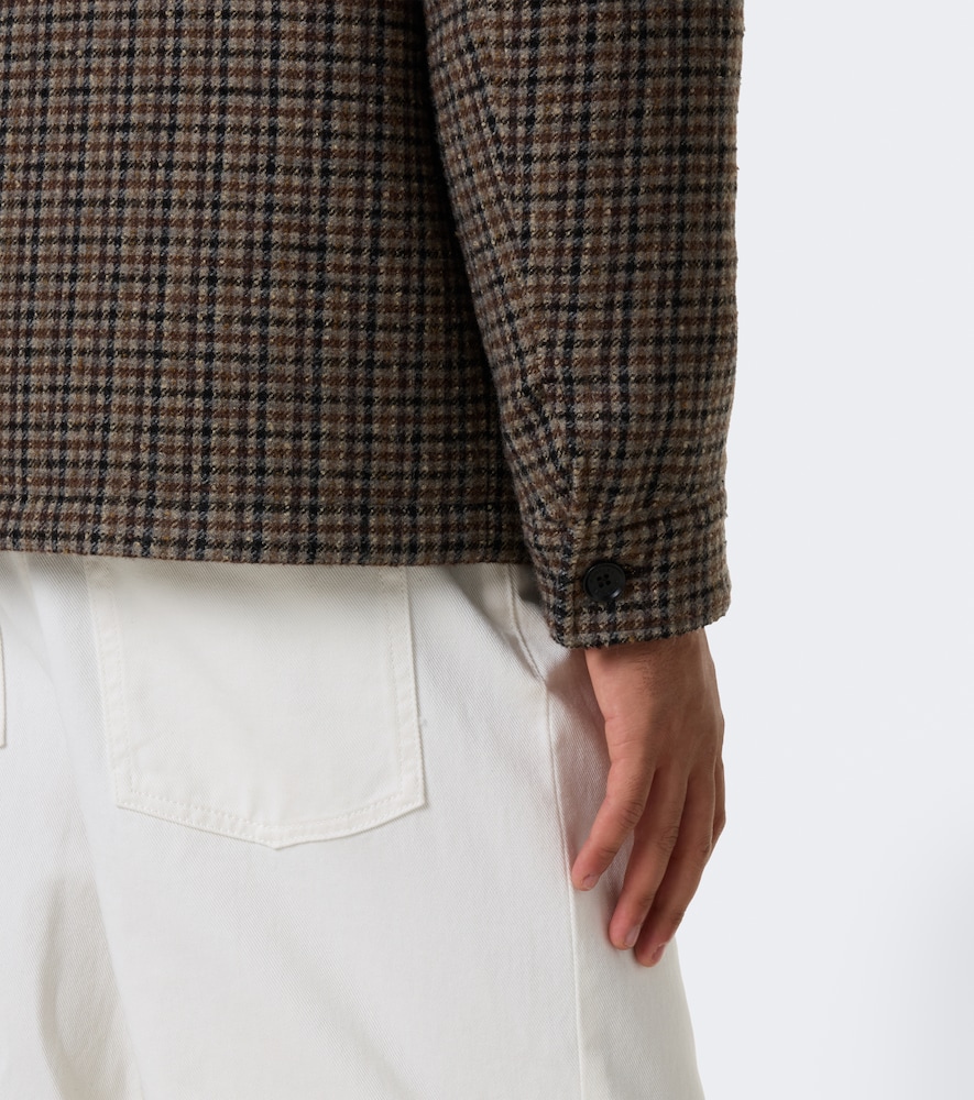 Norfol Checked Wool-Blend Overshirt