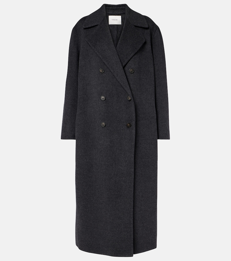 Cappotto doppiopetto in misto lana