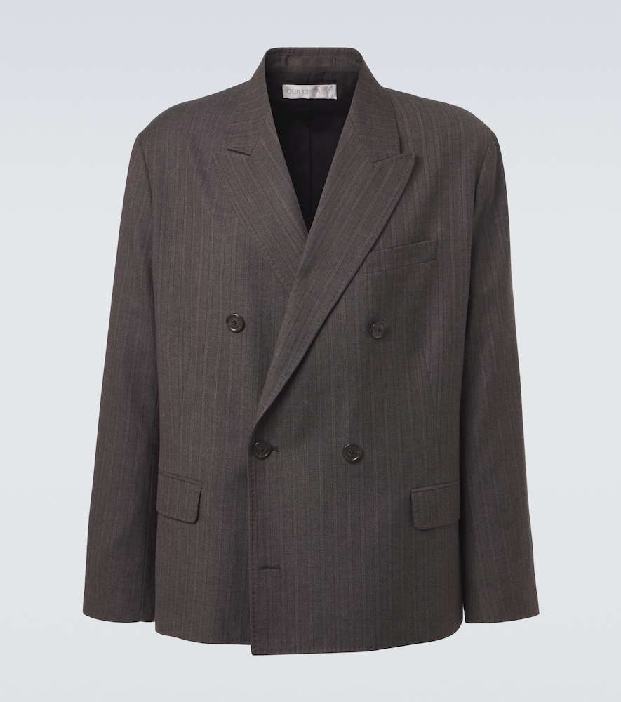 Blazer Halt in lana e cotone a righe