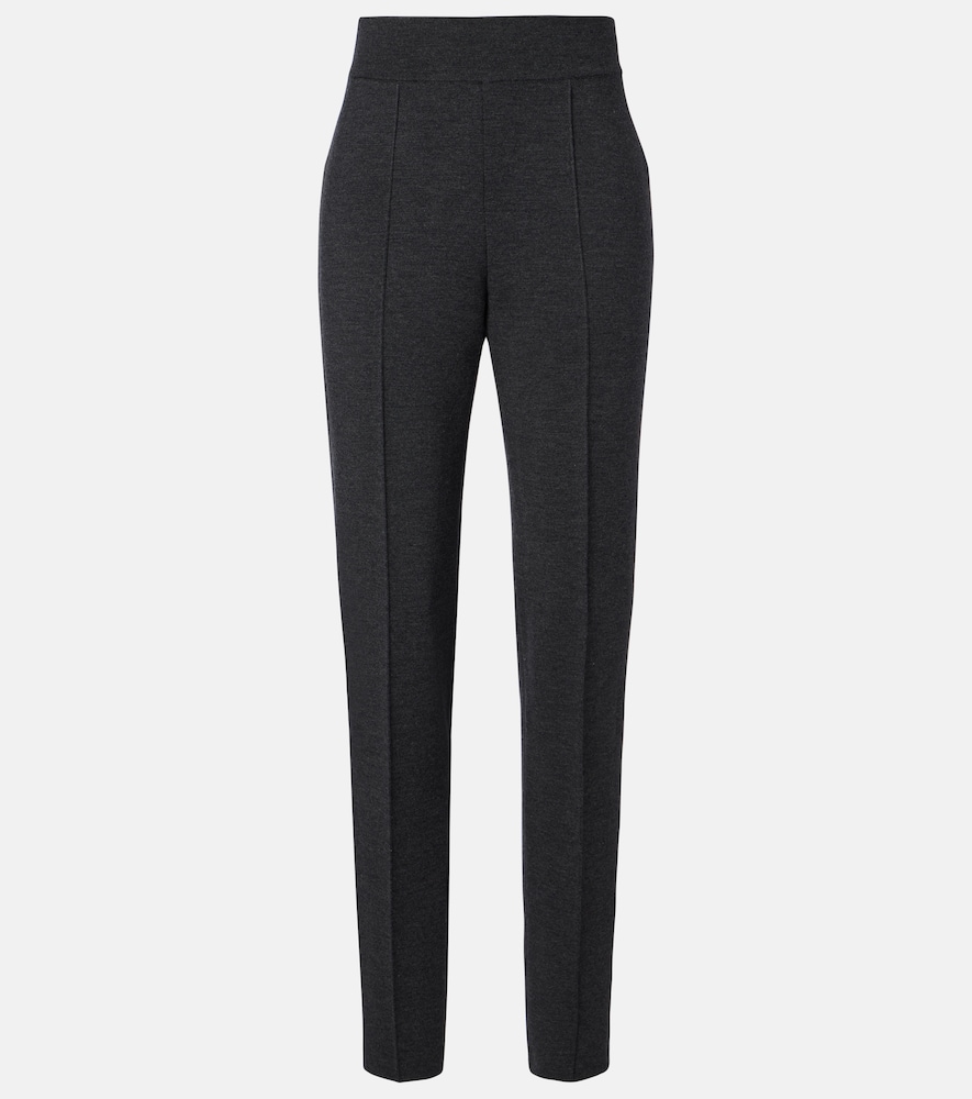 Alaïa Alaïa Knitted wool-blend tapered pants