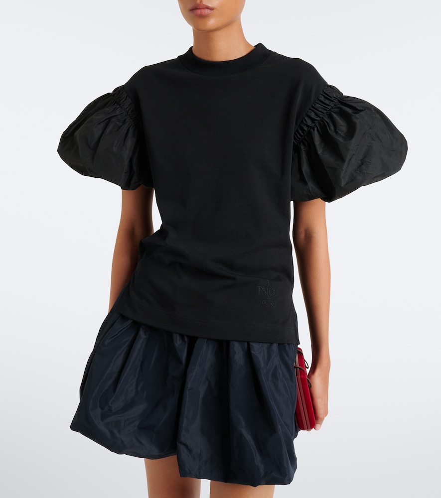 Puff-Sleeve Cotton Jersey T-Shirt