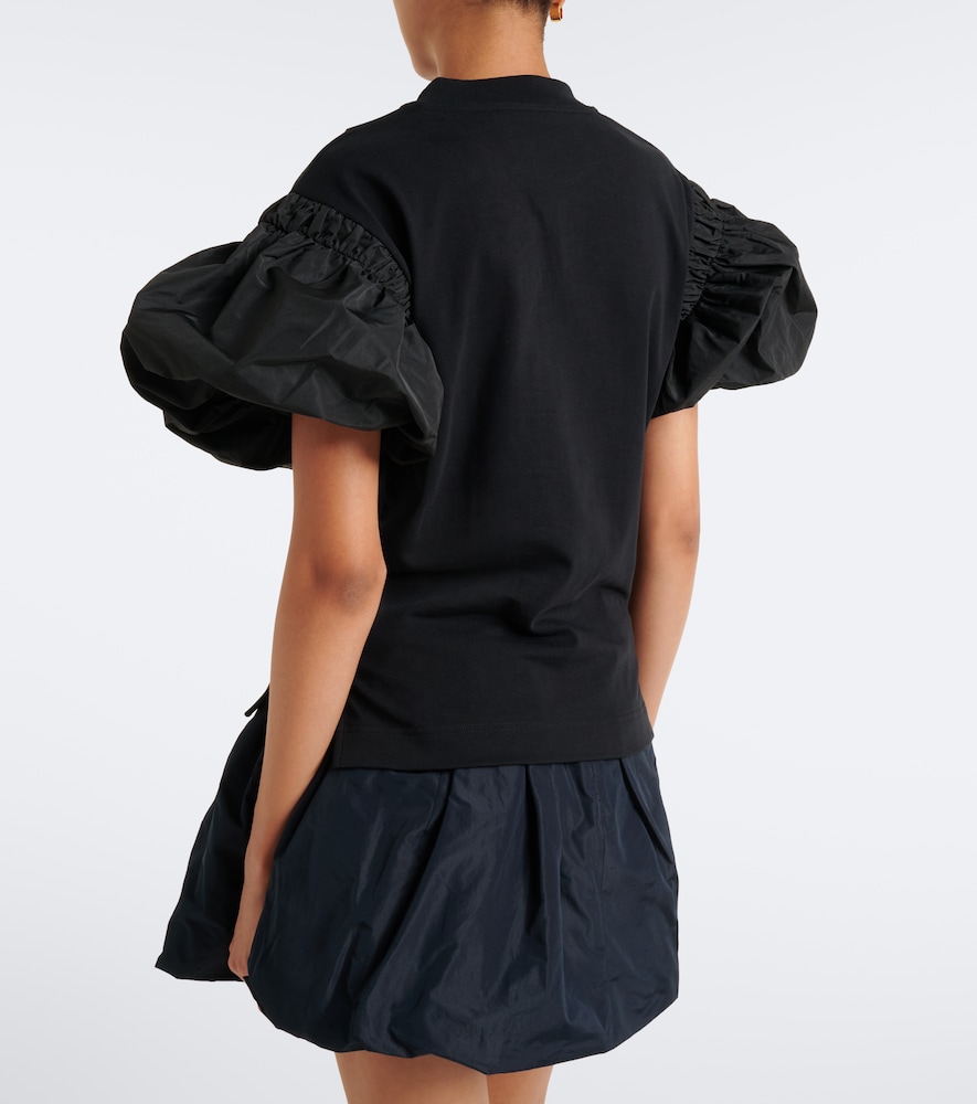 Puff-Sleeve Cotton Jersey T-Shirt