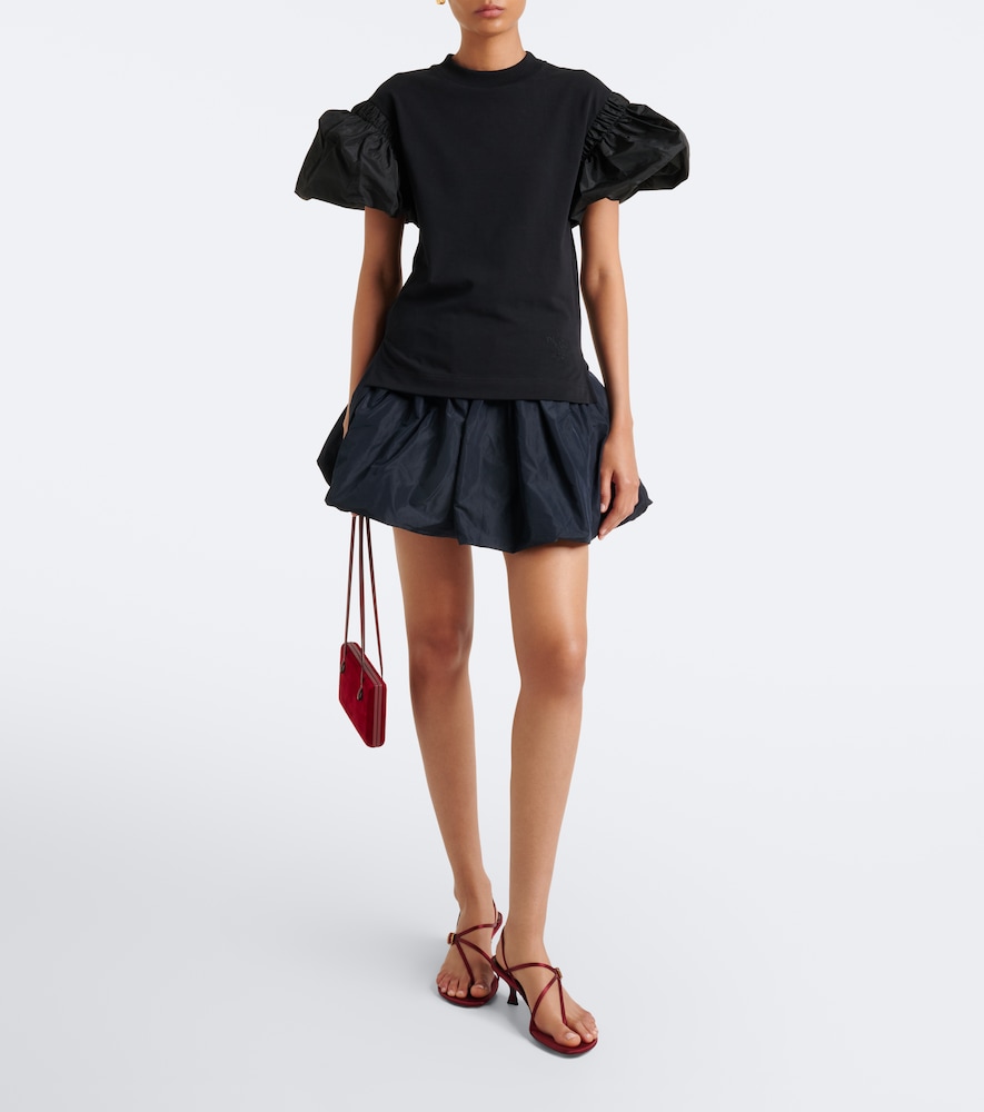 Puff-Sleeve Cotton Jersey T-Shirt