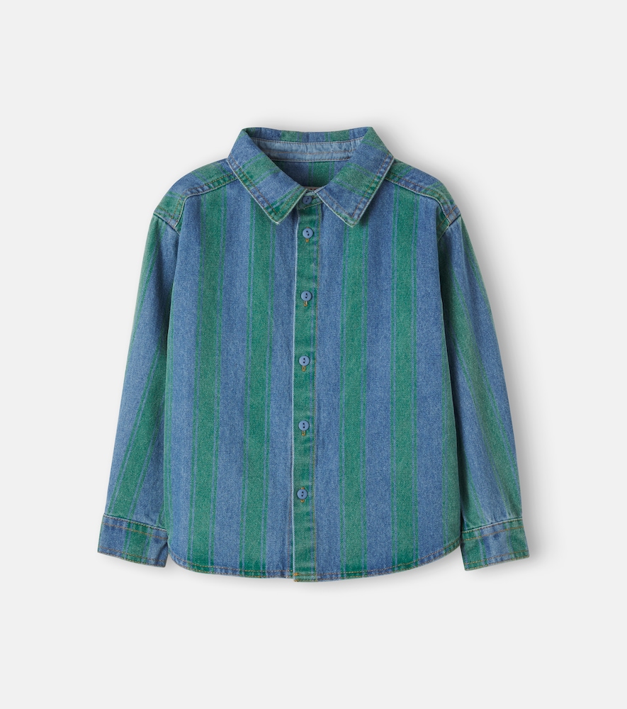 Tinycottons Kids' 条纹牛仔衬衫 In Retro Stripes