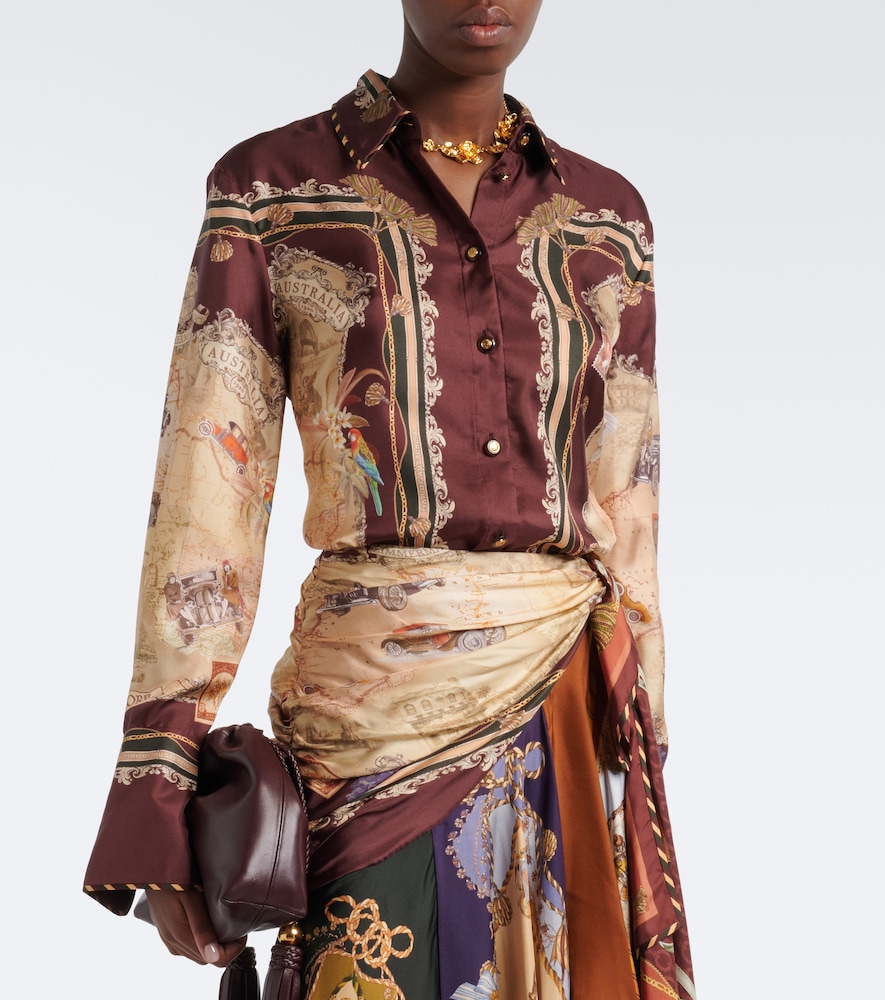 Valiant Printed Silk Twill Shirt