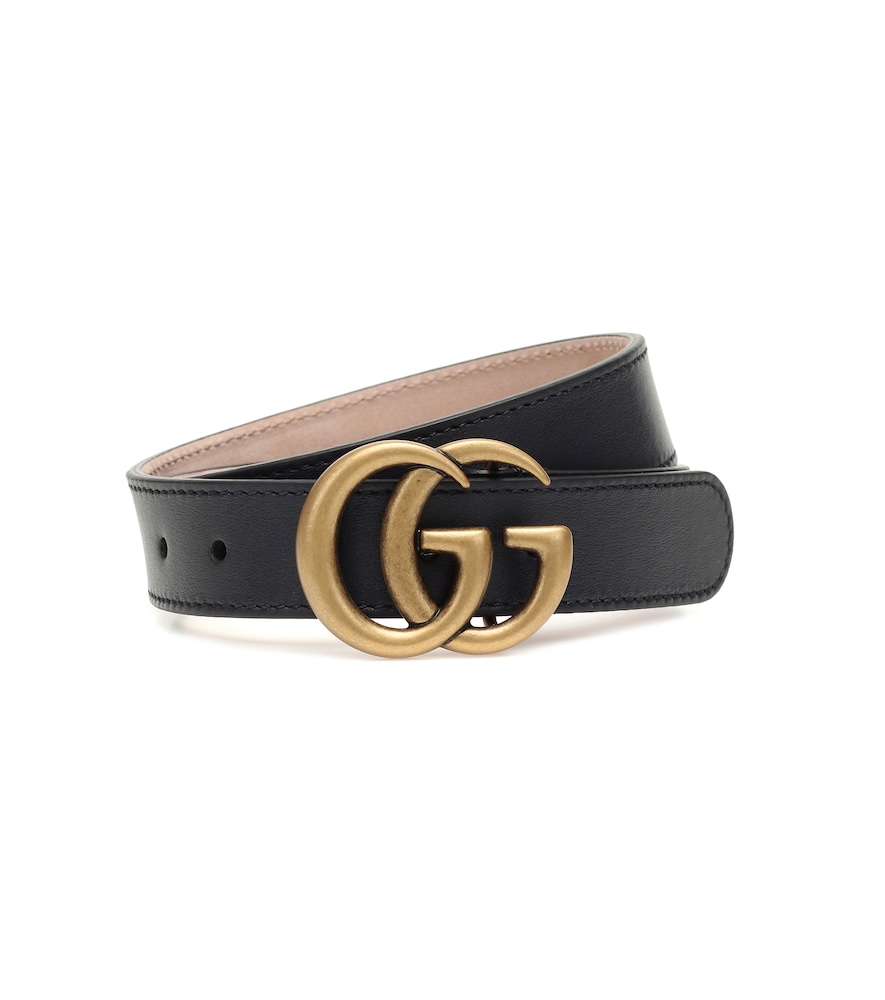 Gucci Kids Black Gg Leather Belt - Mytheresa