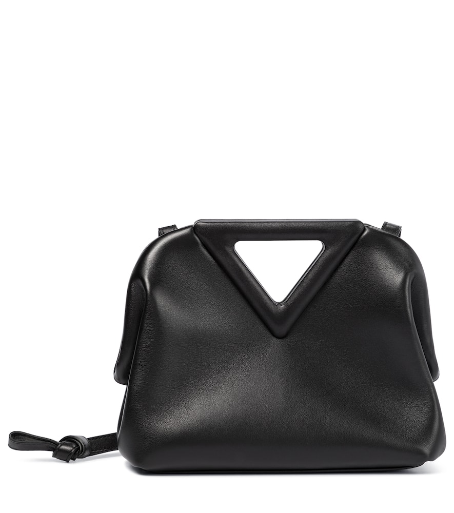 BOTTEGA VENETA POINT SMALL LEATHER SHOULDER BAG,P00556612