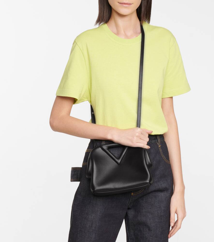 BOTTEGA VENETA POINT SMALL LEATHER SHOULDER BAG,P00556612