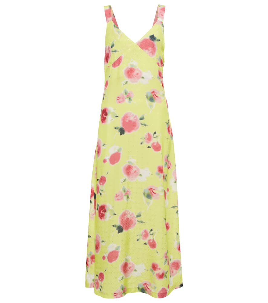 Rotate Hilda floral jacquard midi dress