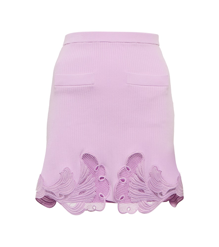 Self-Portrait Lace-trimmed miniskirt