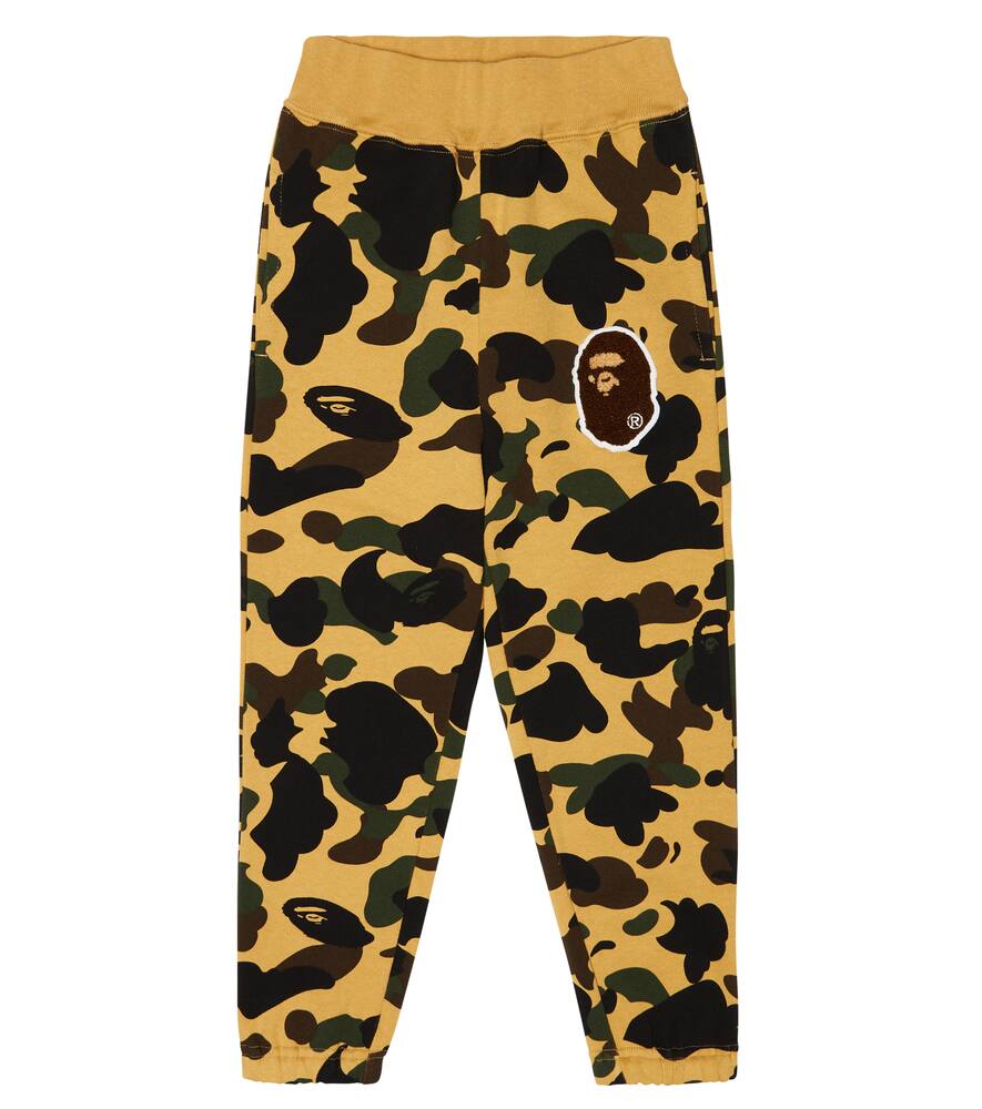 BAPE Kids Camouflage cotton sweatpants