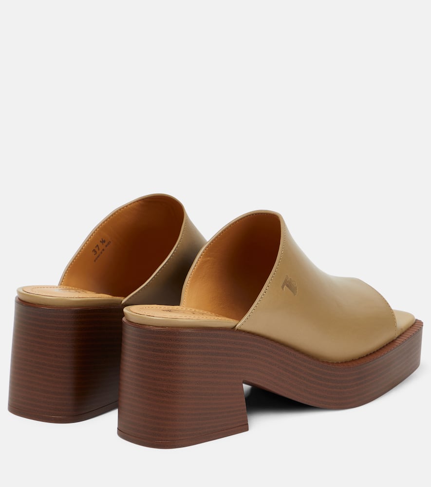 Shop Tod's Leather Mules In Corda