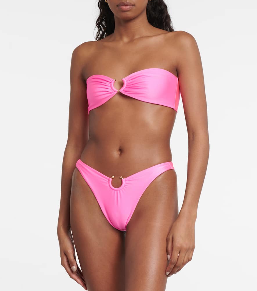 Same Pierced Bandeau Bikini Top In Pink