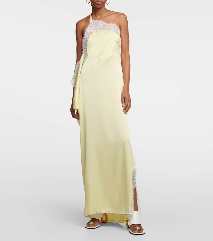 Jw Anderson Deconstructed Camisole Maxi Dress In Pale Yellow
