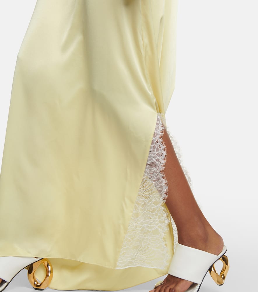 Jw Anderson Deconstructed Camisole Maxi Dress In Pale Yellow