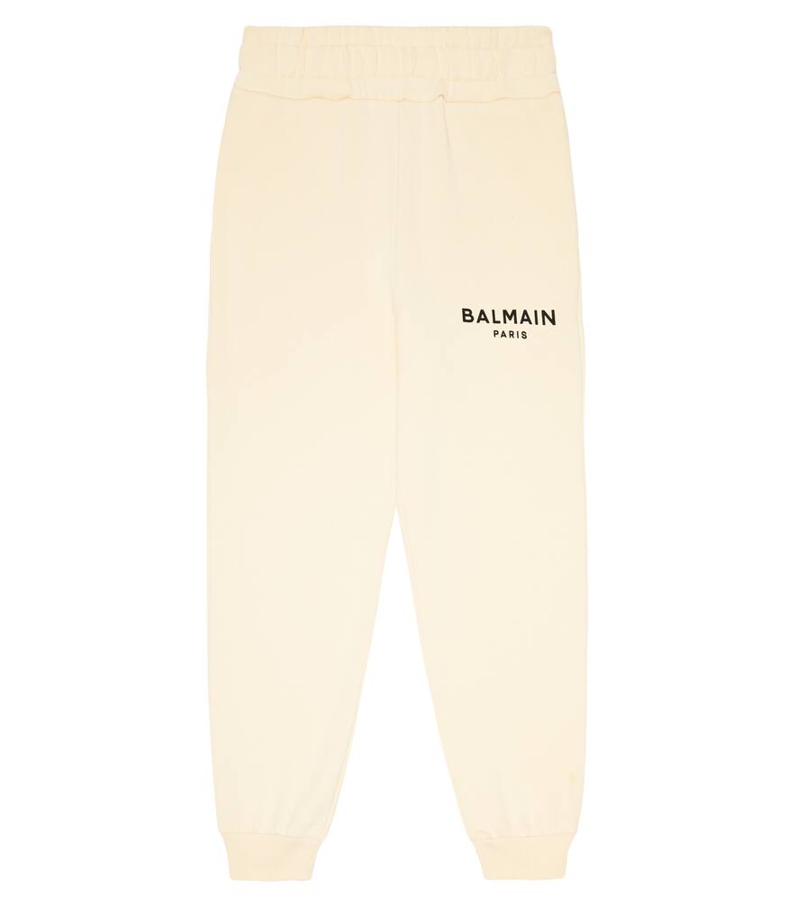 Balmain Jogginghose Aus Baumwolle In Nude/nero