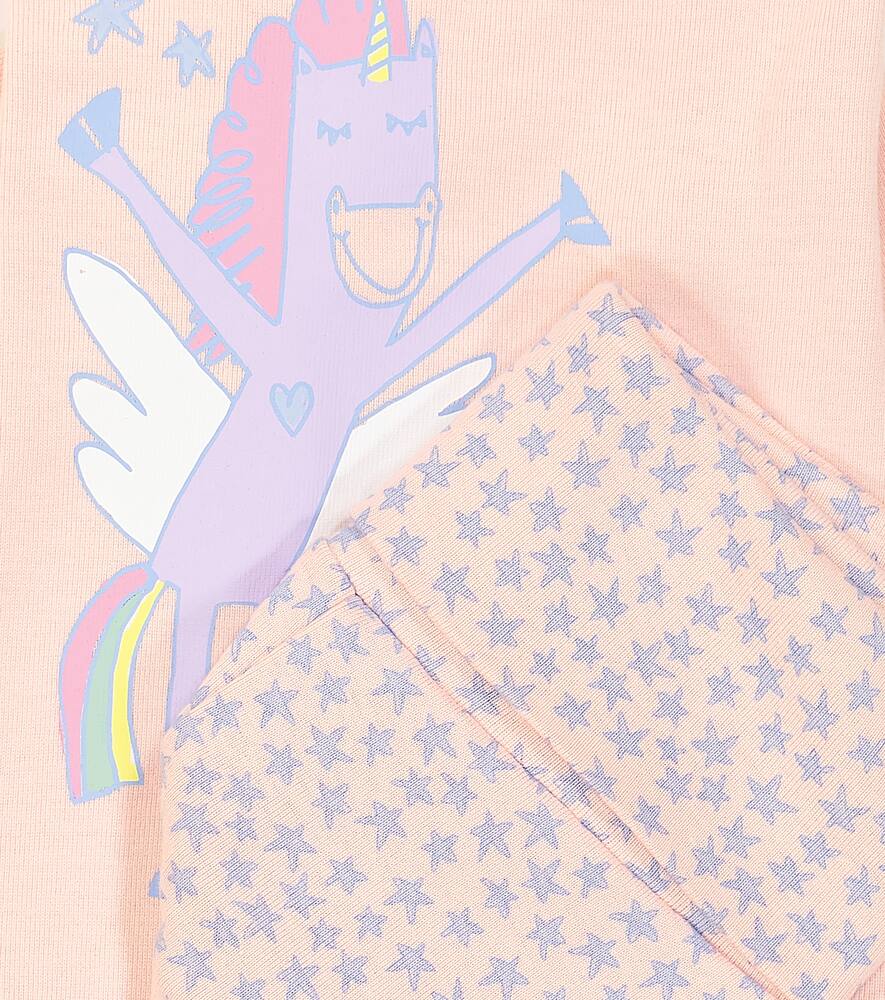 Stella Mccartney Baby Printed Cotton Pajamas In Pink