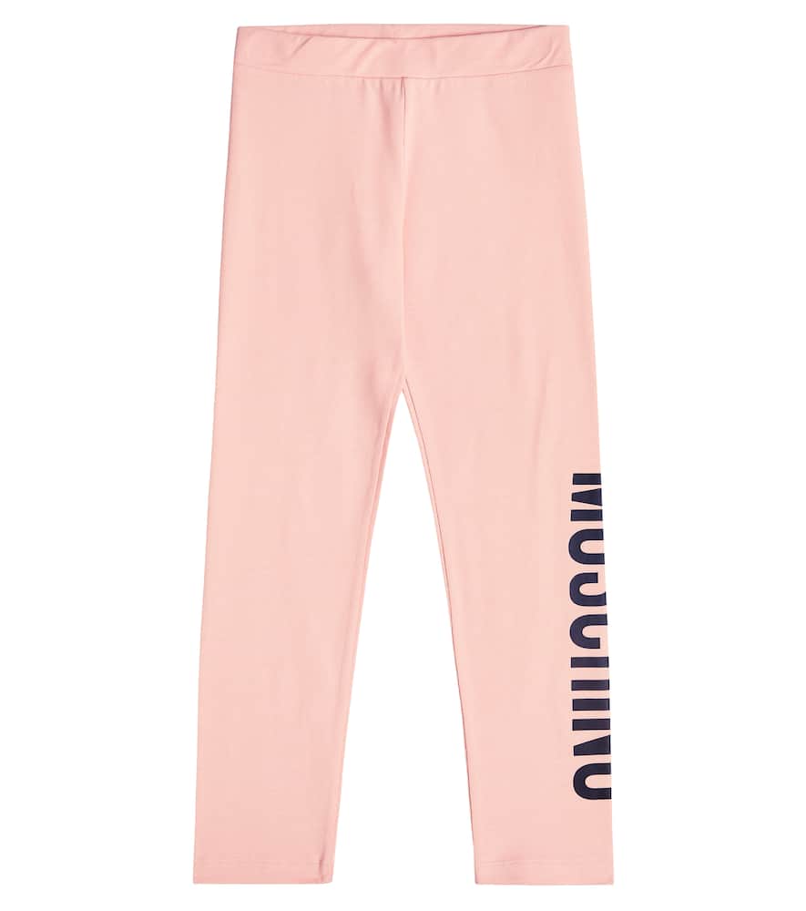 Moschino Kids Logo cotton-blend jersey leggings
