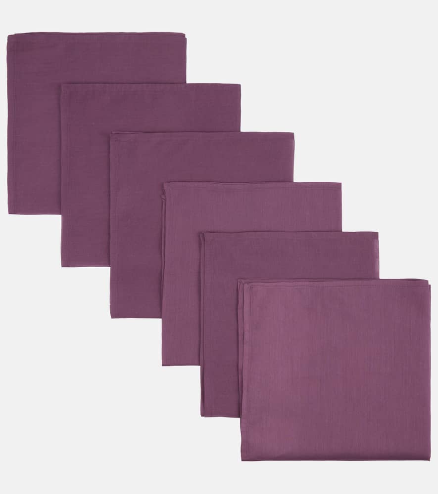 Set of 6 cotton organza napkins