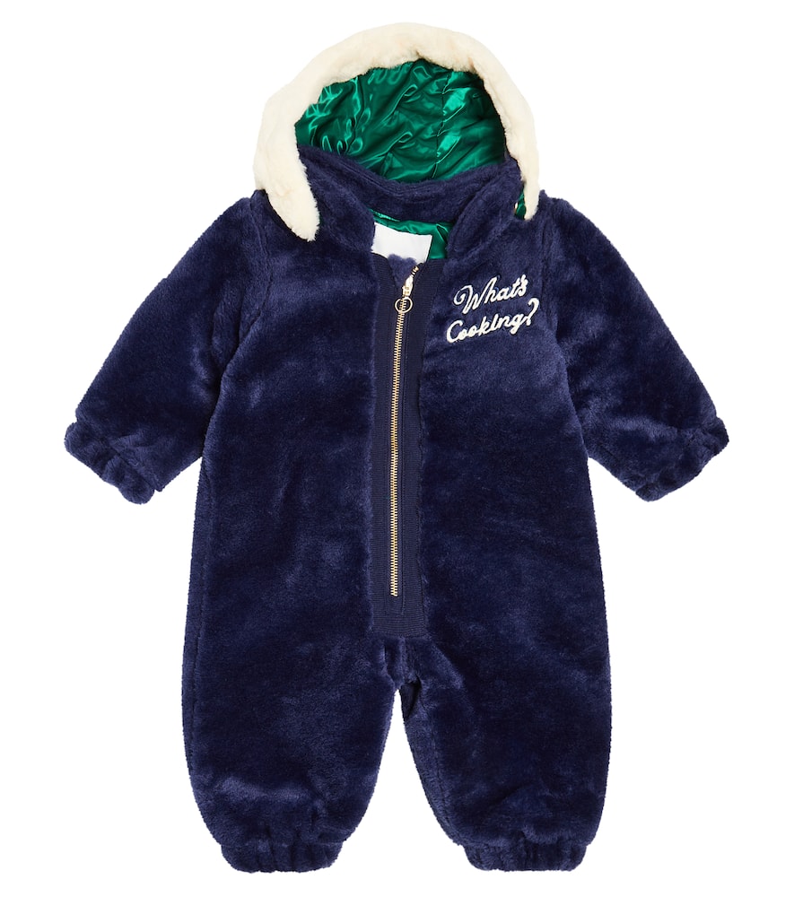 Mini Rodini Baby What's Cooking faux fur onesie
