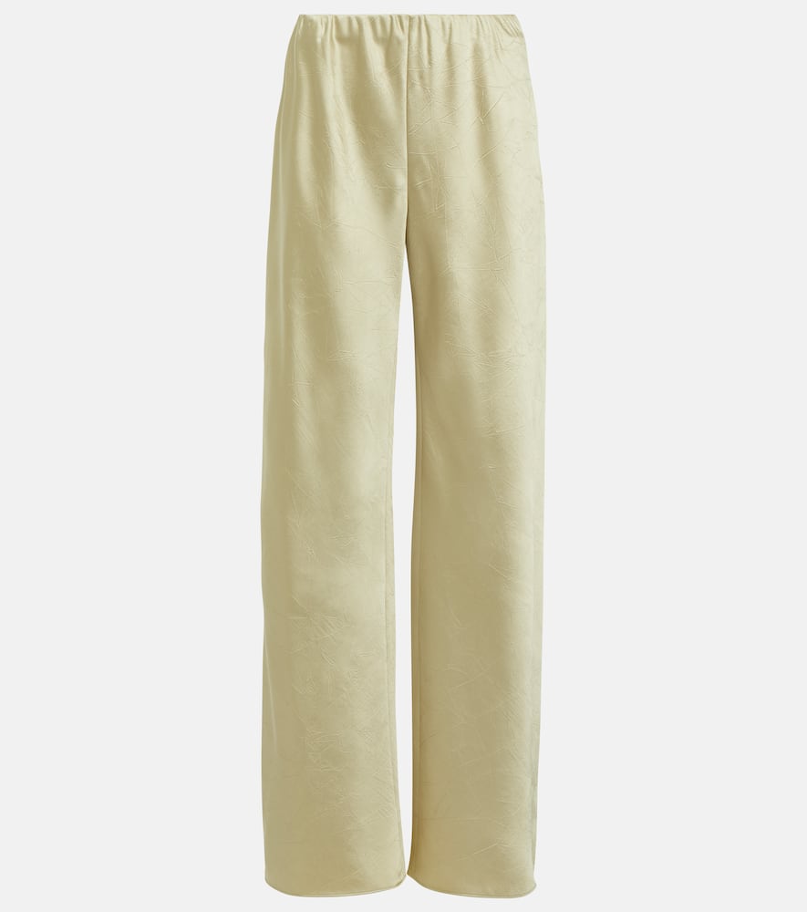 Vince High-rise satin wide-leg pants
