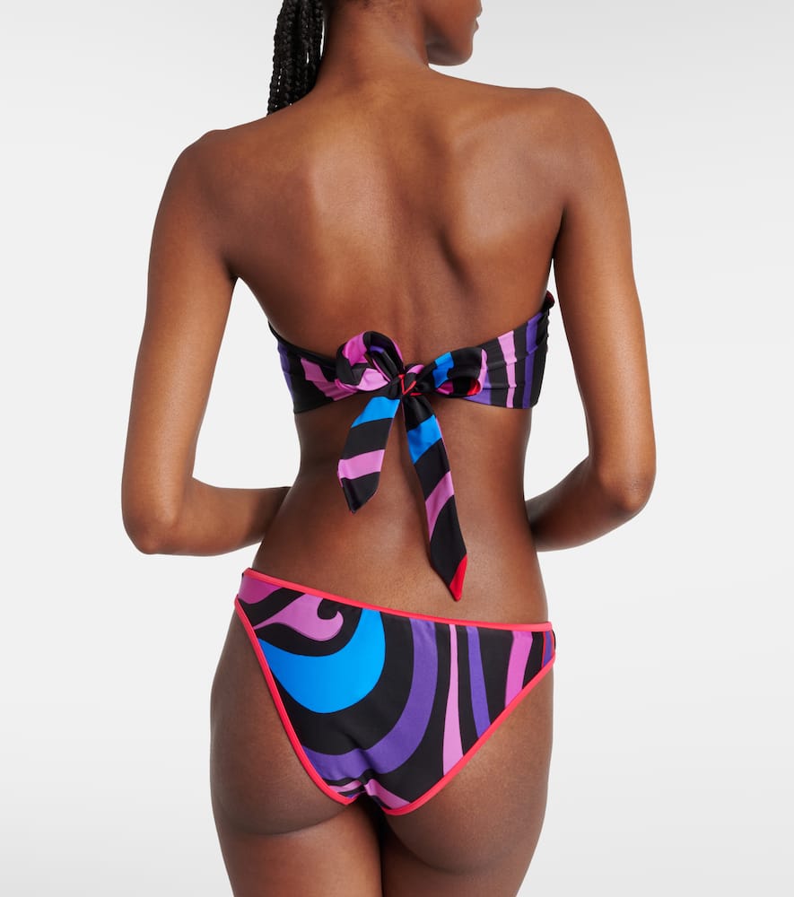 Shop Pucci Marmo Bandeau Bikini Top In Multicoloured