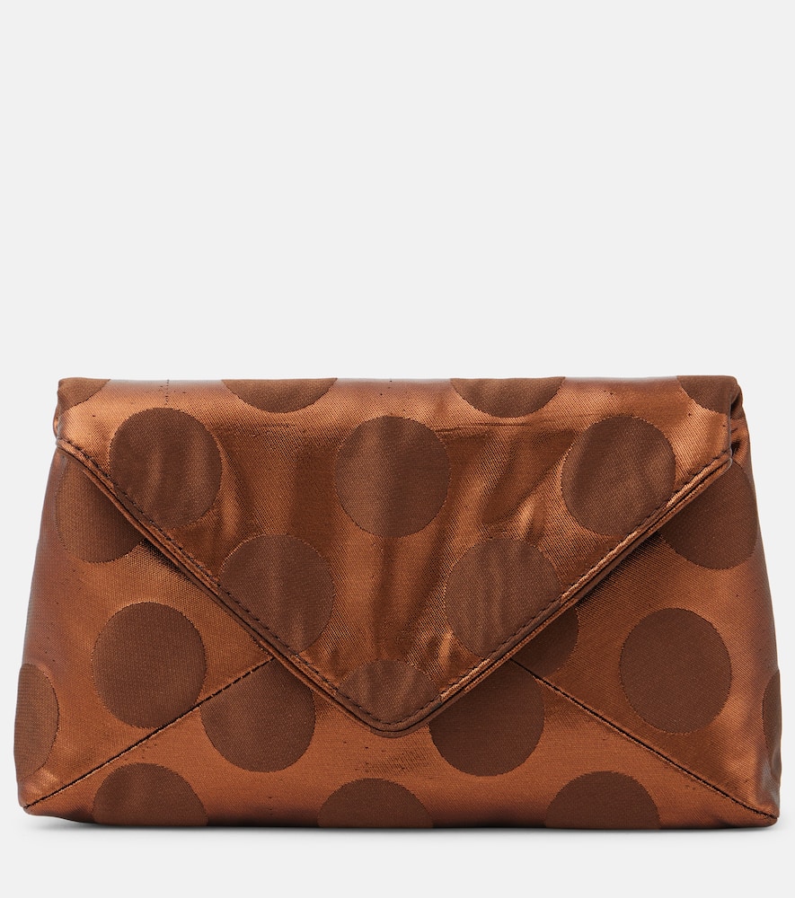 Polka-dot metallic clutch