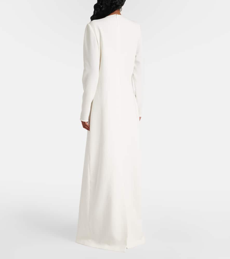 Costarellos Crystal-adorned Elea Gown In White