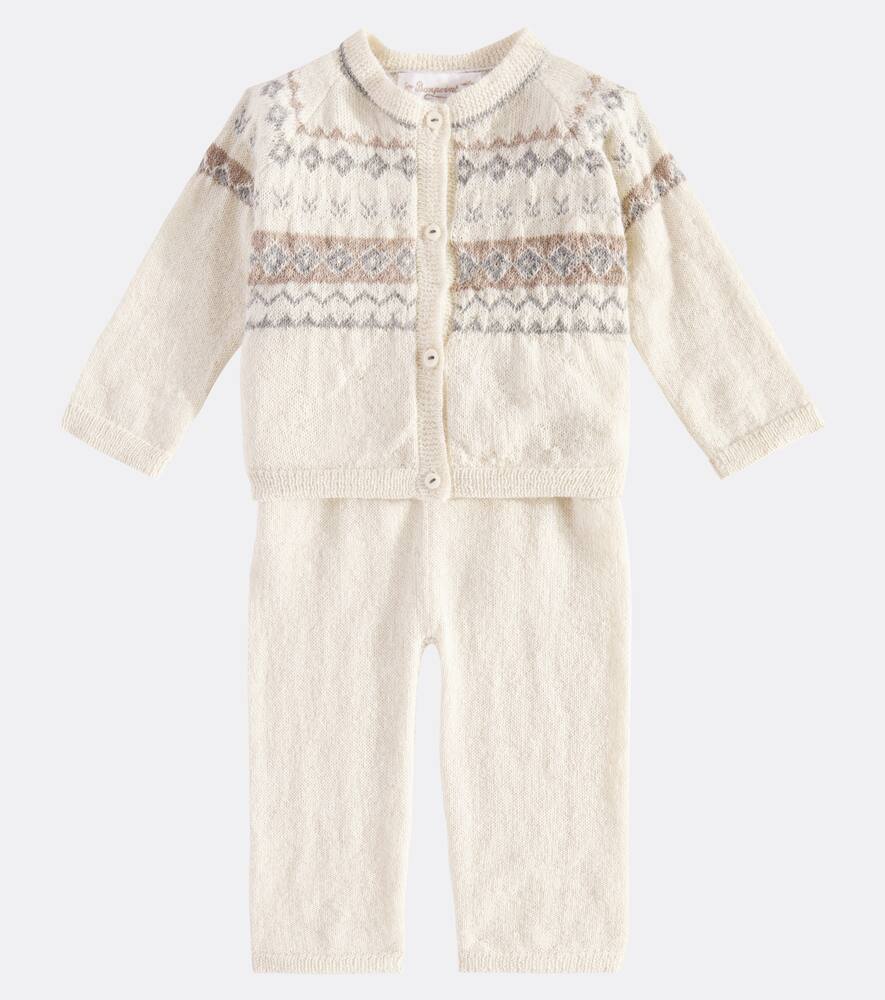 Bonpoint Baby Grifin Alpaca Cardigan And Pants Set In Neutrals