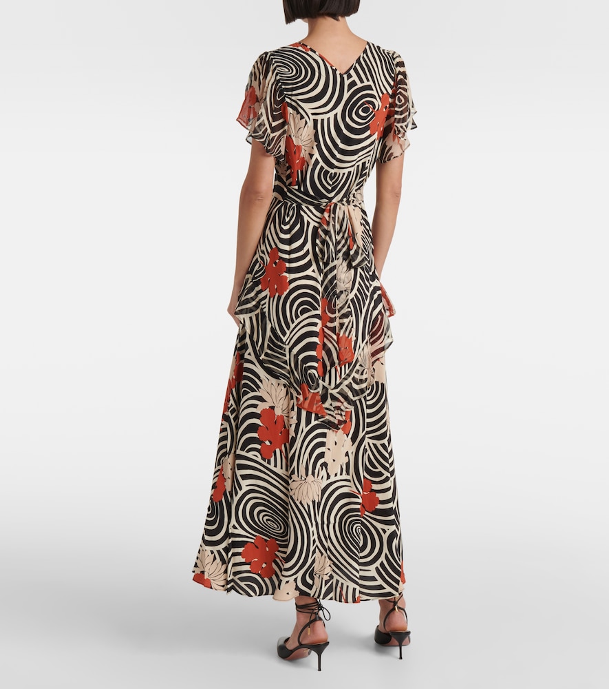  Rixo Rixo Bedrucktes Maxikleid Evie Aus Seide 