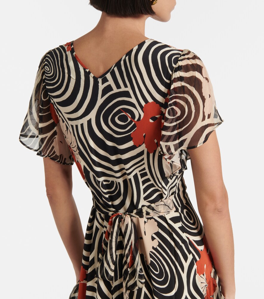  Rixo Rixo Bedrucktes Maxikleid Evie Aus Seide 