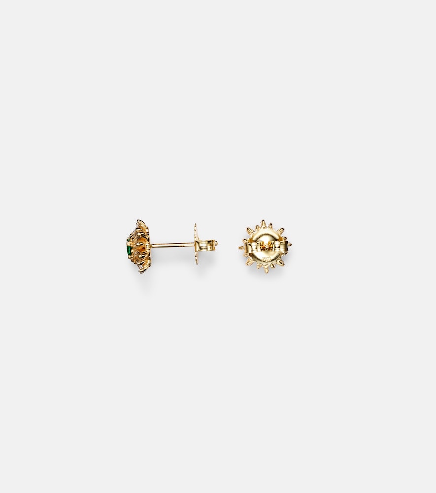  Suzanne Kalan Suzanne Kalan 18kt Gold Earrings With Diamonds And Emeralds 