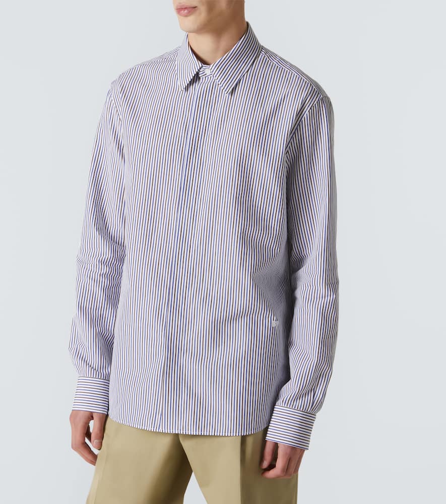 Bottega Veneta Men Camicia Con Logo In Gray