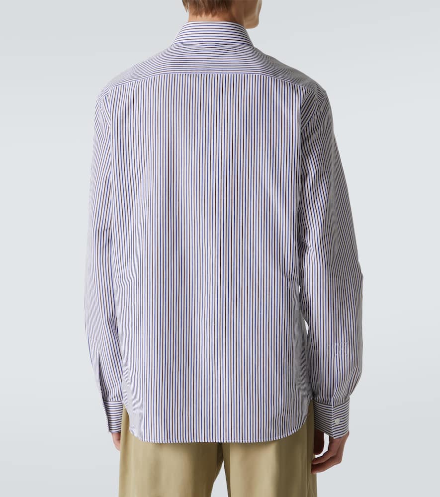 Bottega Veneta Men Camicia Con Logo In Gray