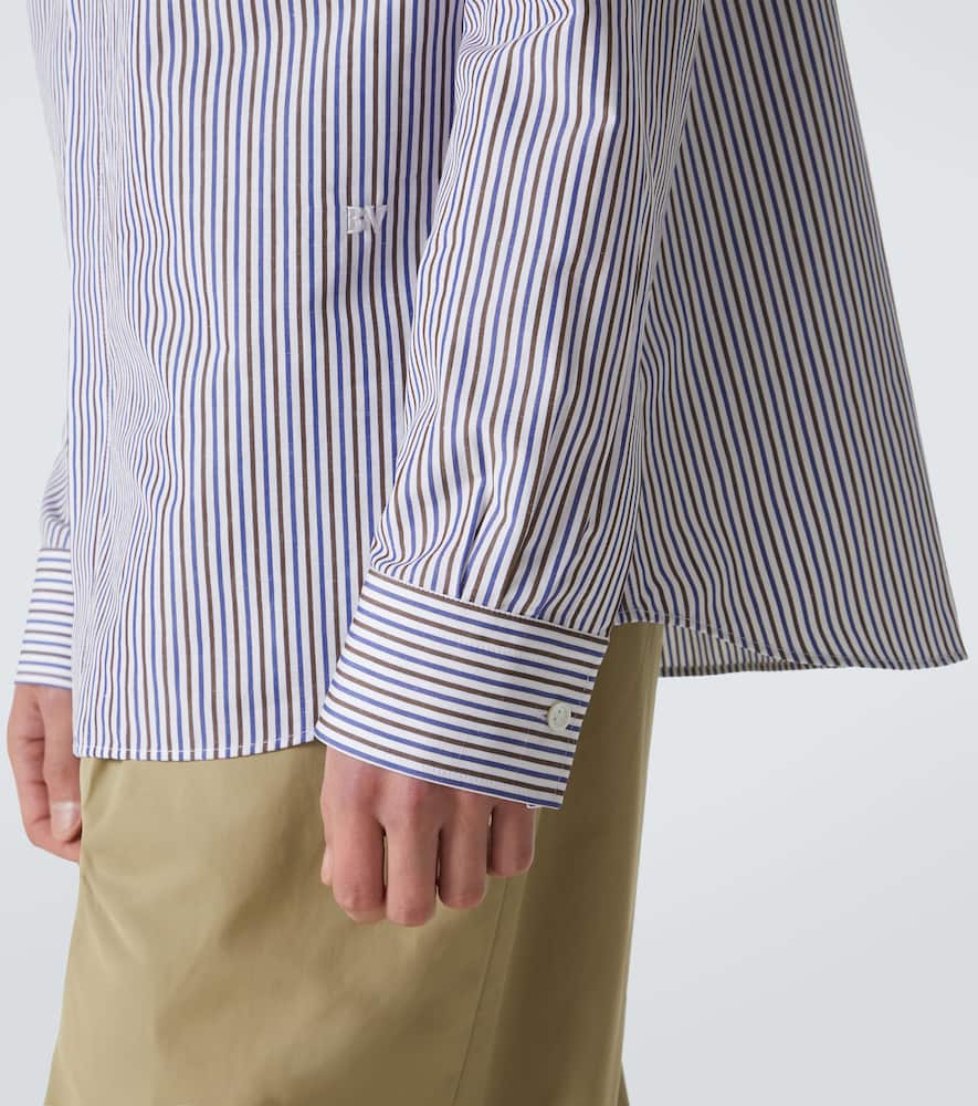 Bottega Veneta Men Camicia Con Logo In Gray